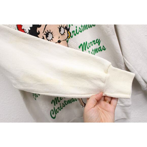 Vintage Betty Boop Merry Christmas Sweatshirt Small - Picture 3 of 5